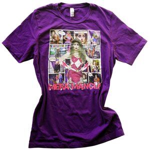 Mera Mangle Collage Purple T-Shirt St. Louis Drag Queen Size Medium Fitted Tee
